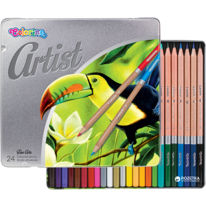 Карандаши цветные Artist Colorino 24 шт 24 цветов (83263PTR) (5907690883263) в Николаеве