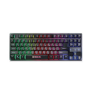 Клавиатура REAL-EL Gaming 8710 TKL Backlit USB Black ТОП в Николаеве