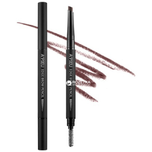 Карандаш для бровей A'pieu Edge Brow Pencil Темно-коричневый 0.35 г (8806185751827) ТОП в Николаеве