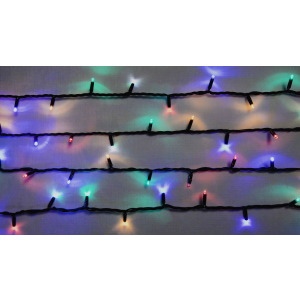 Светодиодная гирлянда DELUX STRING flash 200LED 20 м мульти/черный IP44 EN (90012980) ТОП в Николаеве