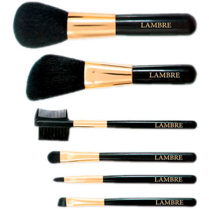 Набор из 6 кистей Lambre Brush Set для макияжа в футляре (3760106022388) ТОП в Николаеве