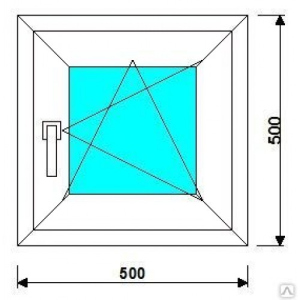 Окно металлопластиковое Виконда Олимпия 500х500 мм с одной активной створкой (3160000)