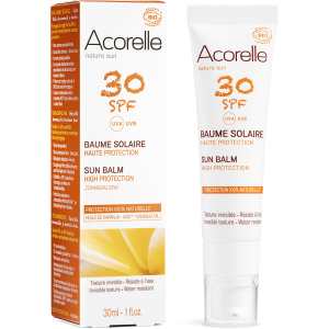 Сонцезахисний бальзам для обличчя Acorelle SPF30 органічний 30 мл (3700343046037) краща модель в Миколаєві