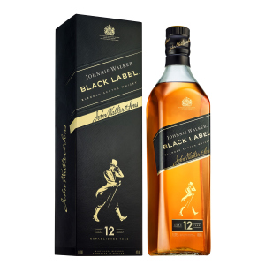 Виски Johnnie Walker Black label 12 лет выдержки 1 л 40% в подарочной упаковке (5000267023625) лучшая модель в Николаеве