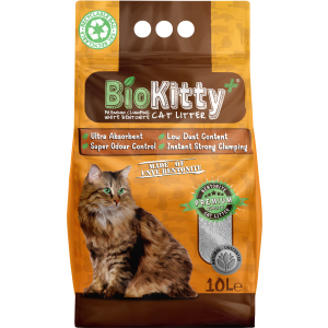 Наповнювач для котячого туалету BioKitty Super Premium White Бентонітовий комкуючий 8.4 кг (10 л)(8680659333531) в Миколаєві