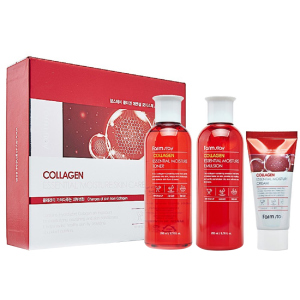 Набор для лица на основе коллагена FarmStay Collagen Essential Moisture Skin Care 3 Set (8809426959464) лучшая модель в Николаеве