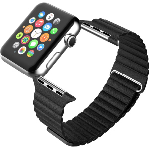 Ремінець Promate Lavish-38 для Apple Watch 38-40 мм 1/2/3/4/5/6/SE Black (lavish-38.black) краща модель в Миколаєві