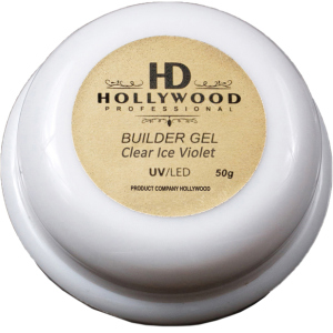 Гель для нарощування нігтів HD Hollywood Builder Gel Clear Ice Violet 50 мл (HD-ГСС50) (2200212225439) краща модель в Миколаєві