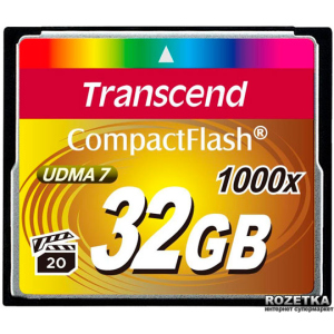 Transcend CompactFlash 32GB 1000x (TS32GCF1000) краща модель в Миколаєві
