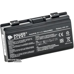 Акумулятор PowerPlant для Asus X51H Black (11.1V/5200mAh/6Cells) (NB00000011) в Миколаєві