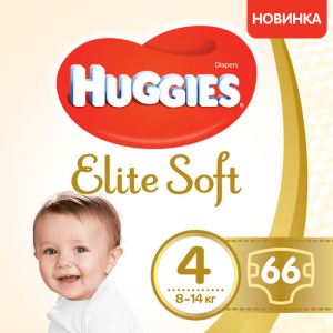 Подгузники Huggies Elite Soft 4 Mega 66 шт. (5029053546339) (5029053545301) ТОП в Николаеве