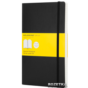 Нотатник Moleskine Classic 13 х 21 см 192 сторінки в клітинку Чорна (9788883707186) краща модель в Миколаєві