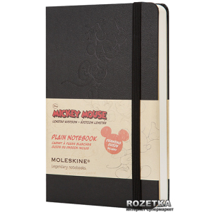 Нотатник Moleskine Disney 9 х 14 см 192 сторінки без лінівки Чорна (9788866137894) в Миколаєві