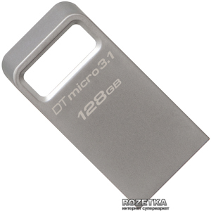 купити Kingston DT Micro 3.1 128GB Metal Silver USB 3.1 (DTMC3/128GB)