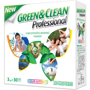 Пральний порошок Green&amp;Clean Professional для кольорового одягу 3 кг (4823069700478) ТОП в Миколаєві