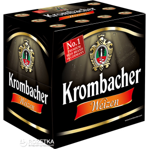 Упаковка пива Krombacher Wheat світле нефільтроване 5.3% 0.5 л x 12 шт (4008287760941) краща модель в Миколаєві