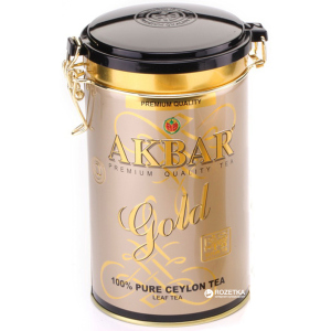 Чай чорний листовий Akbar Gold 450 г у бляшаній банці (5014176001780) краща модель в Миколаєві