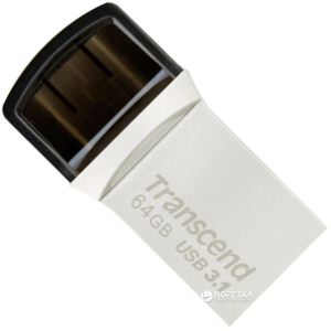 Transcend JetFlash 890 64GB USB 3.1 / Type-C Silver (TS64GJF890S) краща модель в Миколаєві