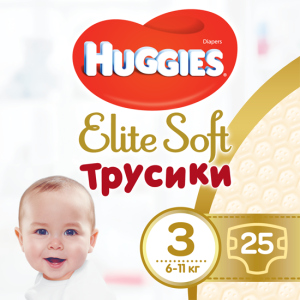 Трусики-підгузки Huggies Elite Soft Pants 3 (M) 25 шт (5029053546964) рейтинг