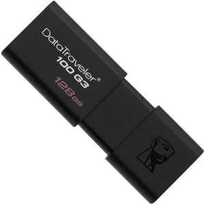 Kingston DataTraveler 100 G3 128GB USB 3.0 Black (DT100G3/128GB) ТОП в Николаеве