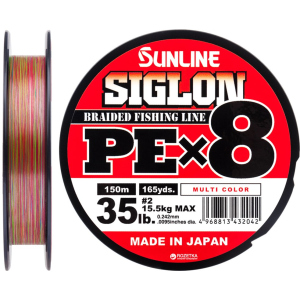 Шнур Sunline Siglon PE х8 150 м # 2.0/0.242 мм 15.5 кг Разноцветный (16581005) в Николаеве