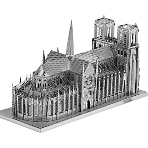 Конструктор Piececool Колекційна модель Notre Dame Cathedral Paris silver version 114 деталей (P016-S) (6927897200389) в Миколаєві