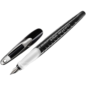 Ручка перова для правши Herlitz My.Pen Black-White Синя Чорний корпус (10999746) в Миколаєві