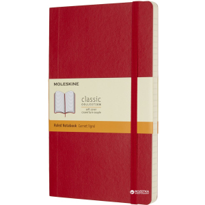 Нотатник Moleskine Classic 13 х 21 см 192 сторінки в лінійку Червона М'яка обкладинка (8055002854634)