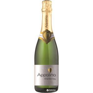 Вино игристое Appalina Chardonnay Sparkling белое полусладкое 0.75 л 0.01% (4049366003290) ТОП в Николаеве