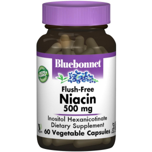 Вітаміни Bluebonnet Nutrition Ніацин без інфузату (В3) 500 мг 60 гелевих капсул (743715004627) краща модель в Миколаєві