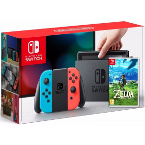 Nintendo Switch Neon Blue-Red + Игра The Legend of Zelda: Breath of the Wild (русская версия) лучшая модель в Николаеве
