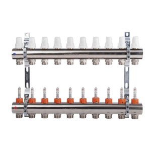 Коллектор Icma 1" 10 выходов, с расходомером №K013 в Николаеве