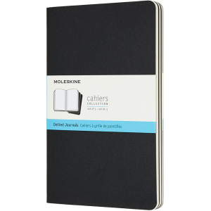 Набор записных книг Moleskine Cahier 13 x 21 см 3 шт по 80 страниц в точку Чёрный (8058341719213) надежный