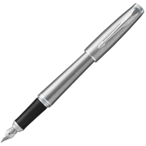 Ручка перьевая Parker Urban 17 Metro Metallic CT FP F Черная Серебристый корпус (30 311) лучшая модель в Николаеве