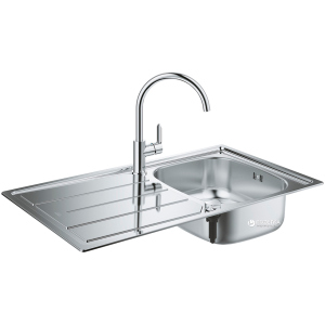 Кухонна мийка GROHE Sink K200 860x500 31562SD0 (31552SD0 сатин із змішувачем BauEdge 31367000) в Миколаєві