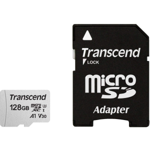 Transcend 300S microSDXC 128GB UHS-I U3 + SD-адаптер (TS128GUSD300S-A) ТОП в Миколаєві