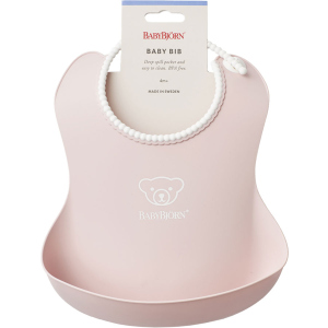 Слюнявчик мягкий BabyBjorn Baby Bib Powder Pink Розовый (46364) (7317680463647) лучшая модель в Николаеве