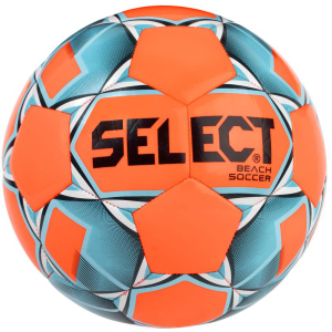 М'яч для пляжного футболу Select Beach Soccer New (314) №5 Orange-Blue (5703543199181) краща модель в Миколаєві