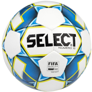 Мяч футбольный Select Numero 10 Fifa (015) №5 White-Blue (5703543200771) ТОП в Николаеве