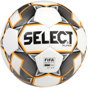 М'яч футбольний Select Super Fifa New (011) №5 White-Grey (5703543200894) в Миколаєві