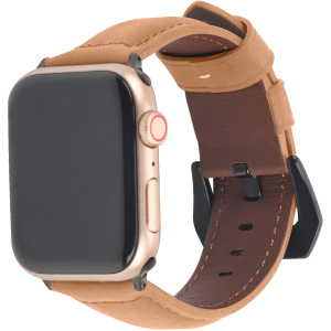 Ремешок Promate Stitch-42ML для Apple Watch 42-44 мм 1/2/3/4/5/6/SE Light Brown (stitch-42ml.lightbrown) лучшая модель в Николаеве