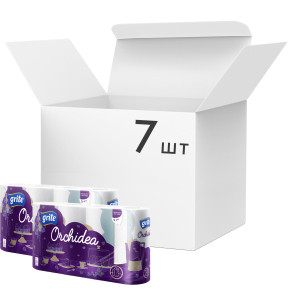 Упаковка бумажных полотенец Grite Orchidea Gold 3 слоя 77 листов 7 шт по 4 рулона (4770023348422) лучшая модель в Николаеве