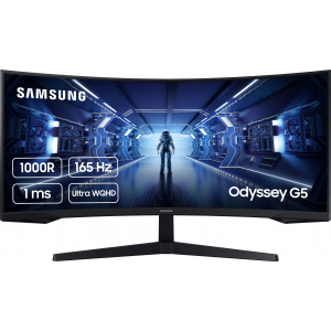 Монітор 34" Samsung Odyssey G5 LC34G55T Black (LC34G55TWWIXCI)