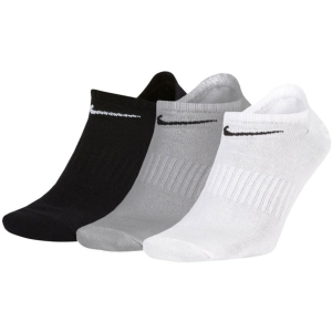 хорошая модель Носки Nike U Nk Everyday Ltwt Ns 3Pr SX7678-901 38-42 (M) 3 пары Черный/Белый/Серый (888407239328)