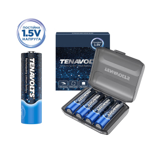 Аккумулятор Tenavolts Lithium AA 1.5В 1850 мА·ч 4 шт в пластиковом боксе (191763001134) ТОП в Николаеве