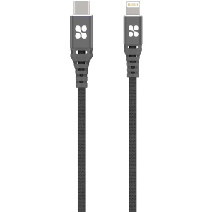 Кабель Promate PowerCord Type-C - Lightning 1.2 м Grey (powercord.grey) лучшая модель в Николаеве