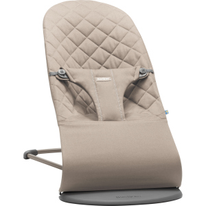 Крісло-шезлонг Baby Bjorn Balance Sand Grey Cotton Сірий (6017) краща модель в Миколаєві