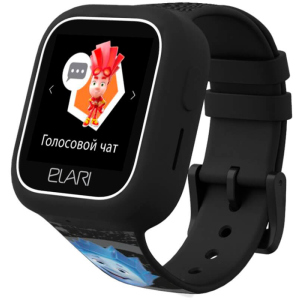 Дитячий телефон-годинник з GPS трекером Elari FixiTime Lite Black (ELFITL-BLK) краща модель в Миколаєві