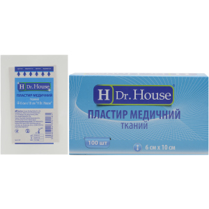 Пластир медичний тканинний H Dr. House 6 см х 10 см (5060384392165) краща модель в Миколаєві