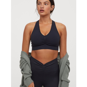 Спортивний топ H&M Sport 0849886-1 L Темно-синій (EZH2000000076454) ТОП в Миколаєві